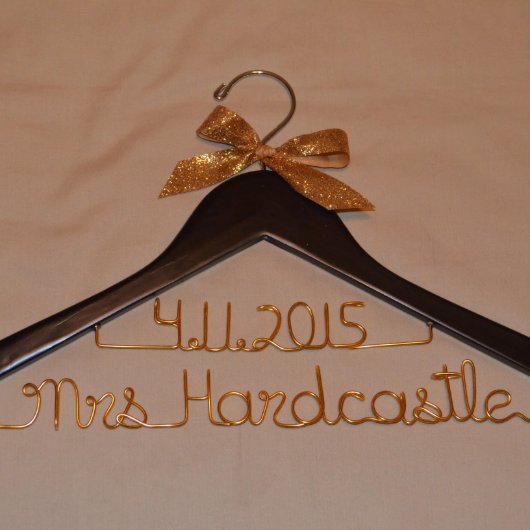 Two-Line Personalized Hanger with Bow Accent (Front)