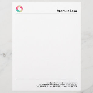 Two Lines - Colorful Aperture Logo Letterhead