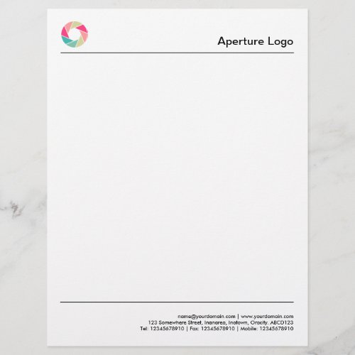 Two Lines _ Colorful Aperture Logo Letterhead