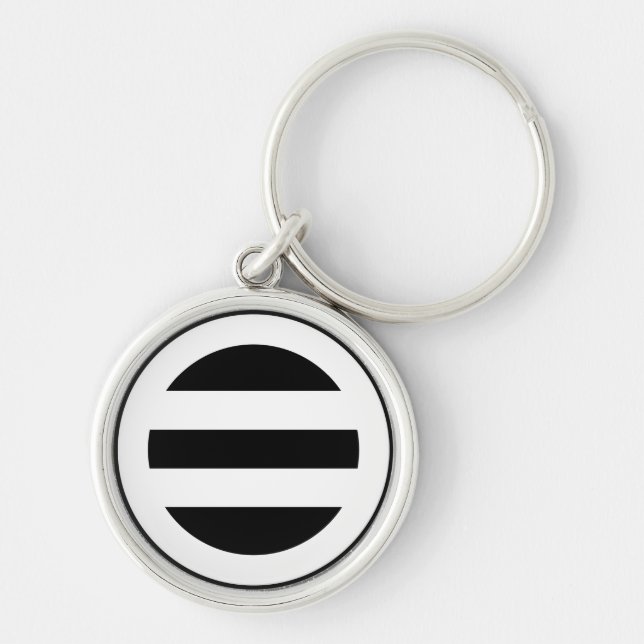 Two lines, encircled keychain (Front)