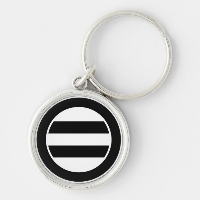 Two lines in circle keychain (Front)