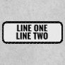 Two Lines of Custom Text - Black and White Patch