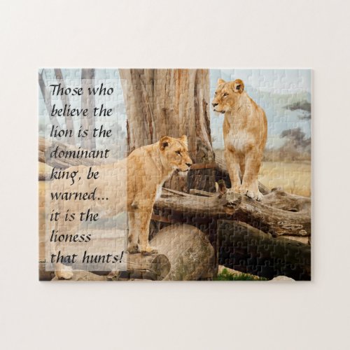 Two Lionesses Jigsaw Puzzle