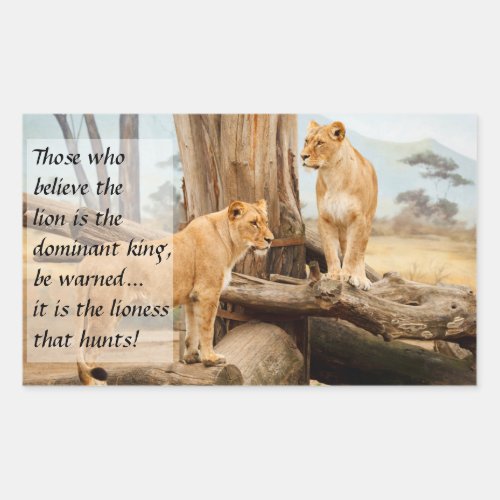 Two Lionesses Sticker