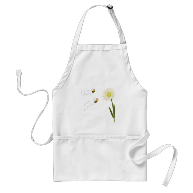 Two little and cute bees adult apron (Front)