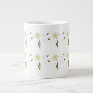 Two little and cute bees giant coffee mug