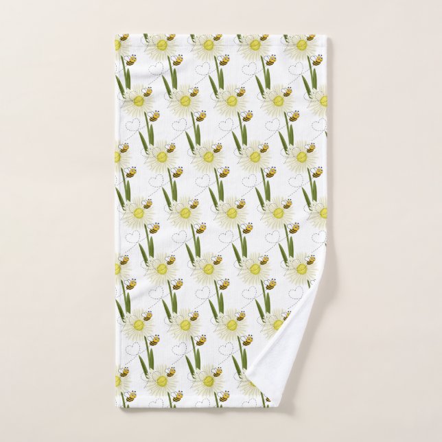 Two little and cute bees hand towel  (Hand Towel)