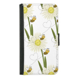 Two little and cute bees samsung galaxy s5 wallet case