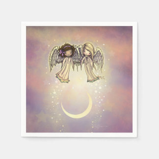 Two Little Angels on a Twinkling Night Art Napkins