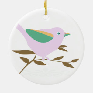 Two little birds ceramic ornament