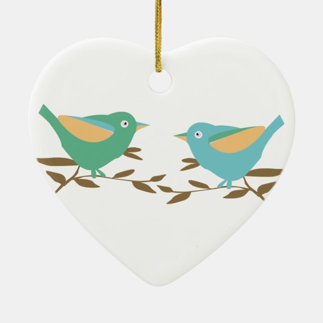 Two little birds ceramic ornament (Back)