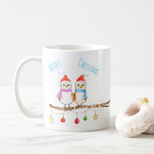 Two Little Birds  Coffee Mug (With Donut)