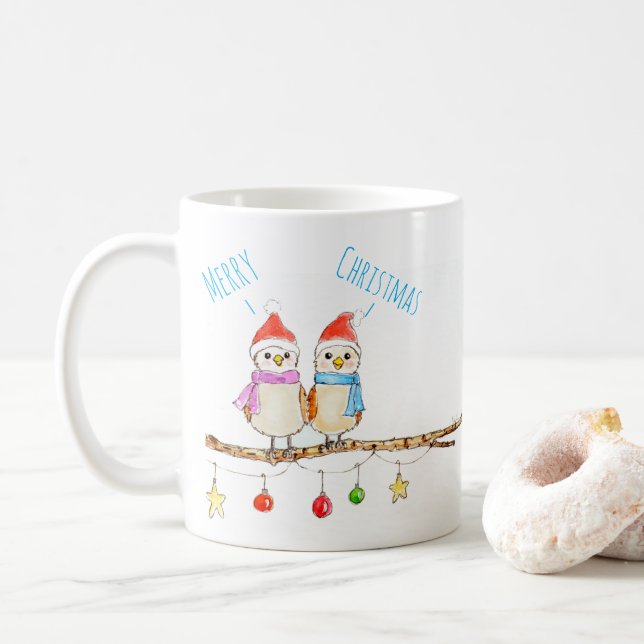Two Little Birds  Coffee Mug (With Donut)