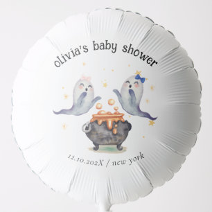 Two Little Boos Ghost Halloween Twins Baby Shower Balloon