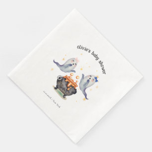 Two Little Boos Ghost Halloween Twins Baby Shower  Paper Dinner Napkins