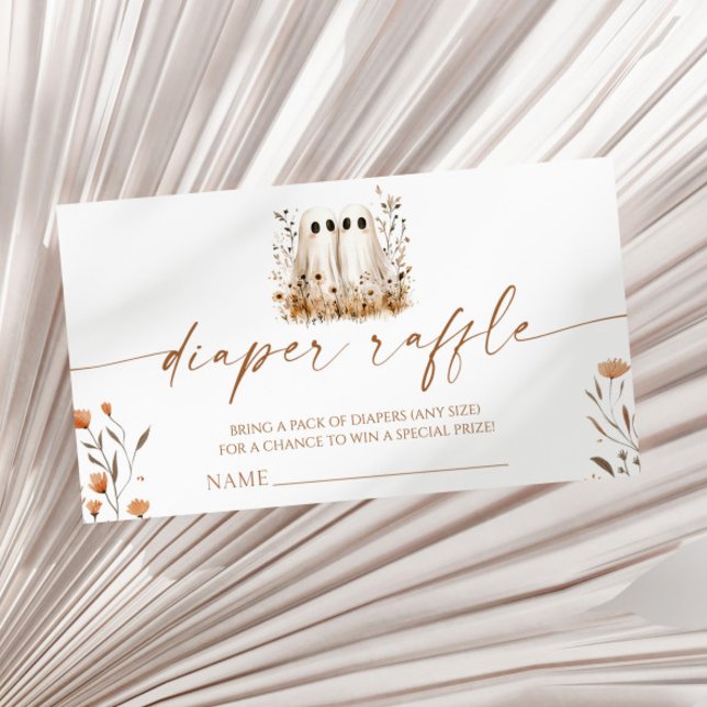 Two Little Boos Twins Baby Shower Diaper Raffle Enclosure Card (Creator Uploaded)