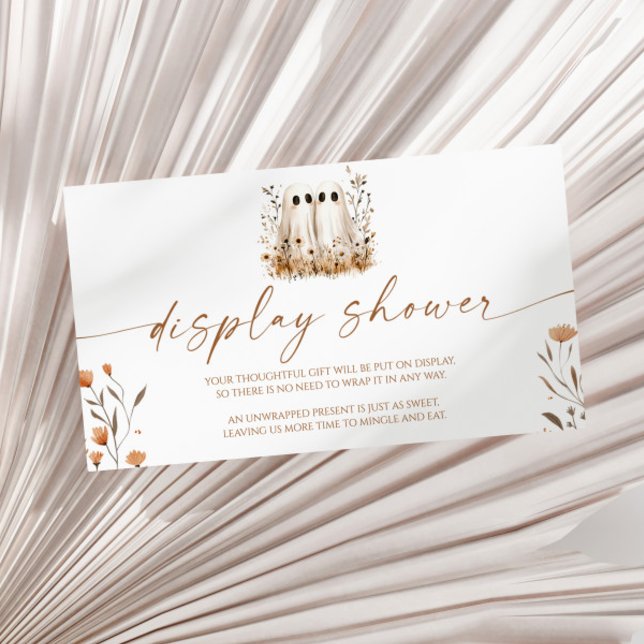 Two Little Boos Twins Baby Shower Display Shower Enclosure Card (Creator Uploaded)