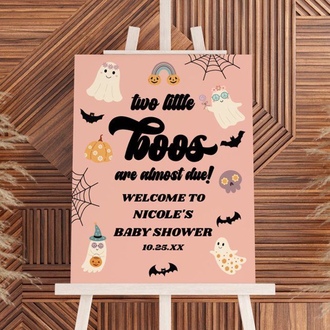 Two Little Boos Twins Baby Shower Welcome Sign (Creator Uploaded)
