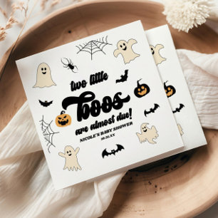 Two Little Boos Twins Halloween Baby Shower Napkins