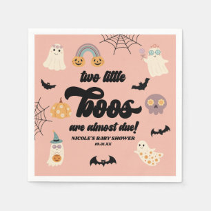 Two Little Boos Twins Halloween Baby Shower Napkins