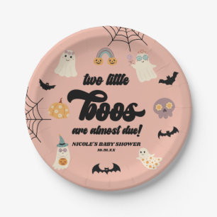 Two Little Boos Twins Halloween Baby Shower Paper Plates