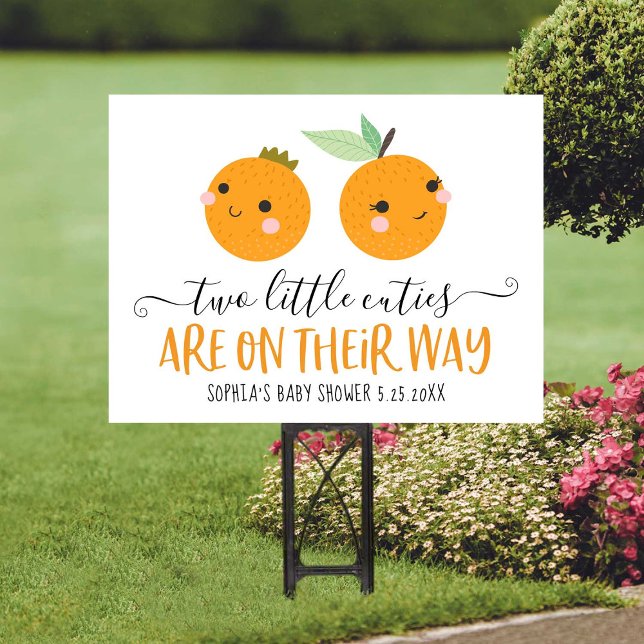 Two Little Cuties are on the Way Yard Sign (Creator Uploaded)