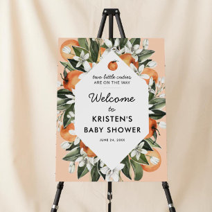 Two Little Cuties Twins Baby Shower Welcome Foam Board