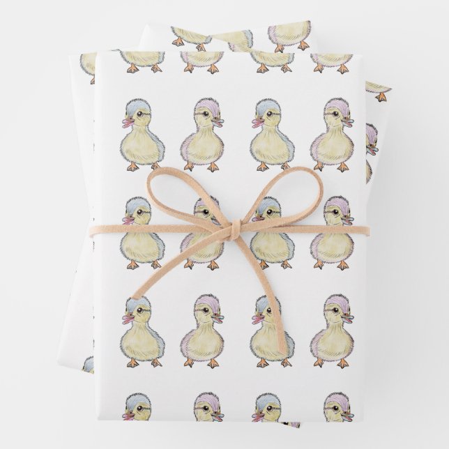 Two Little Ducks  Wrapping Paper Sheets (In situ)
