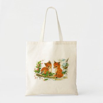 Two Little Foxes Tote by LittleThingsDesigns at Zazzle