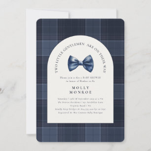 Two Little Gentlemen are on their way Baby Shower  Invitation