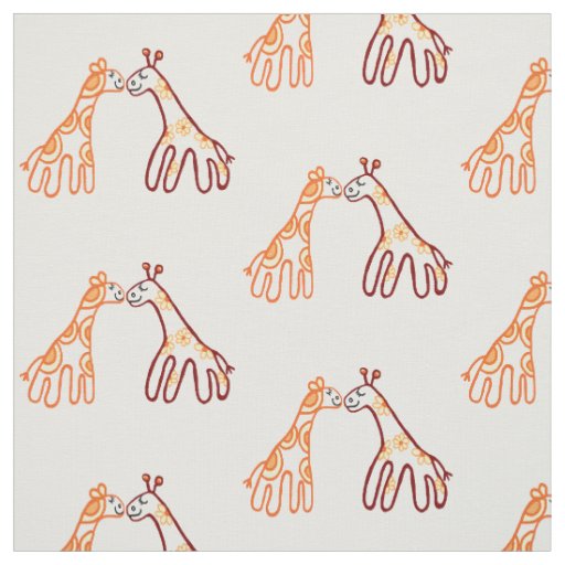 Two little giraffes fabric