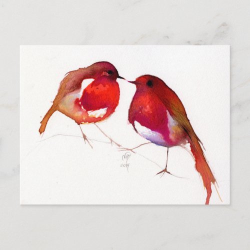 Two Little Ink Birds 2014 Postcard