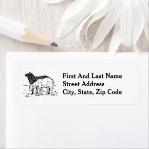 Two Little Lambs – Cute Cottagecore Farm Sketch Label