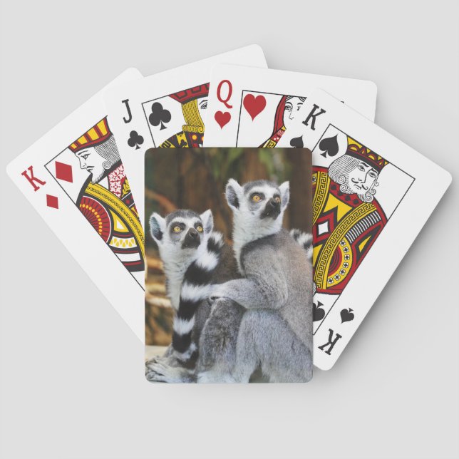 Two Little Lemurs Poker Cards (Back)