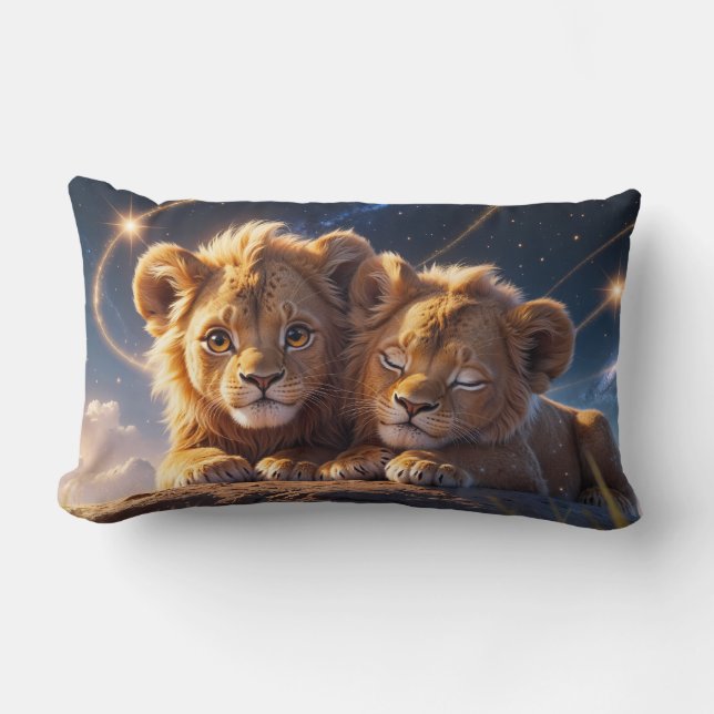 two little lions lumbar pillow (Front)