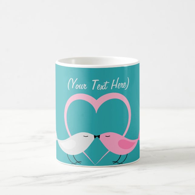 Two Little Lovebirds Personalized Mug (Center)
