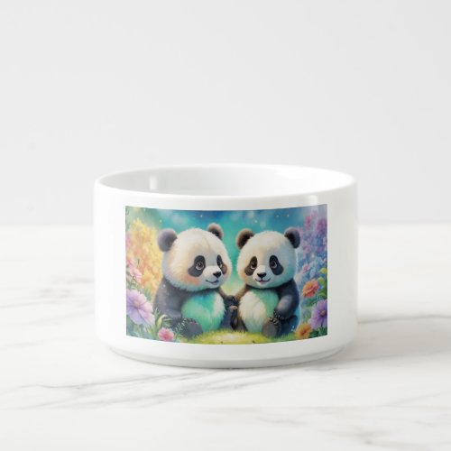 Two little pandas  bowl