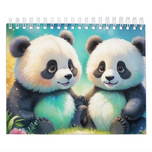 Two little pandas calendar