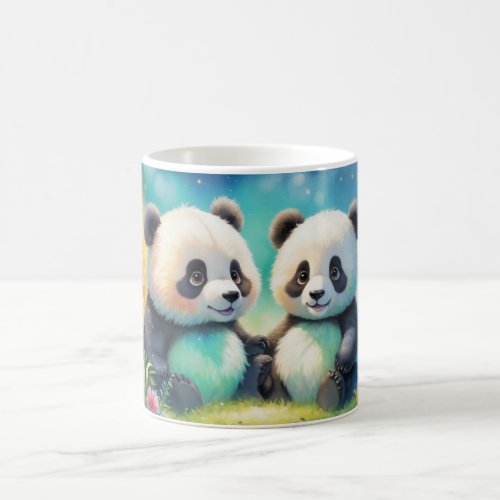 Two little pandas  coffee mug