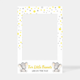 Two Little Peanuts Twin Baby Shower Photo Booth Se Selfie Frame