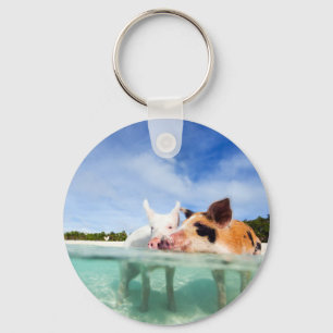 Two little piglets keychain