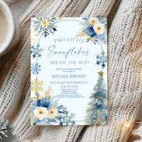 Two Little Snowflakes Winter Twins Baby Shower