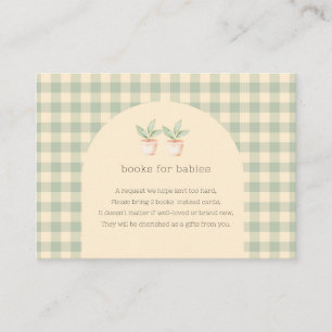 Two Little Sprouts areon the Way Baby Shower  Enclosure Card
