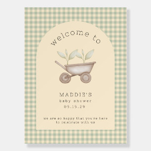 Two Little Sprouts Twins Baby Shower Welcome  Foam Board