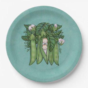 Two Little Sweet Peas Twins Multiples Paper Plates