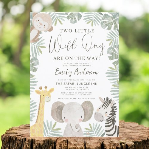 Safari baby shower invitation