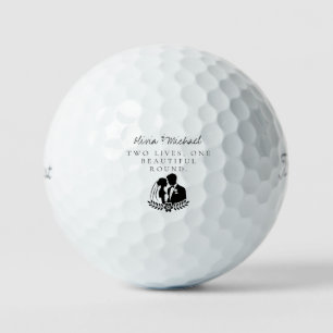 “Two Lives, One Beautiful Round” Customizable Name Golf Balls