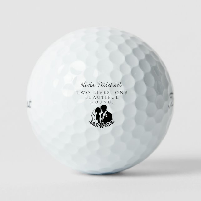 “Two Lives, One Beautiful Round” Customizable Name Golf Balls (Front)