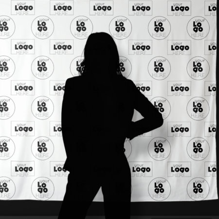 Two Logo Step And Repeat Photo Booth Backdrop