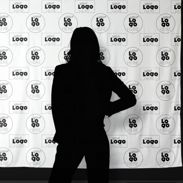 Two Logo Step and Repeat Photo Booth Backdrop (Creator Uploaded)